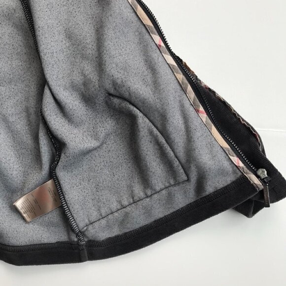 BURBERRY grey poly velour signature trim hooded 2 piece tracksuit elastic 4Y - Picture 8 of 16